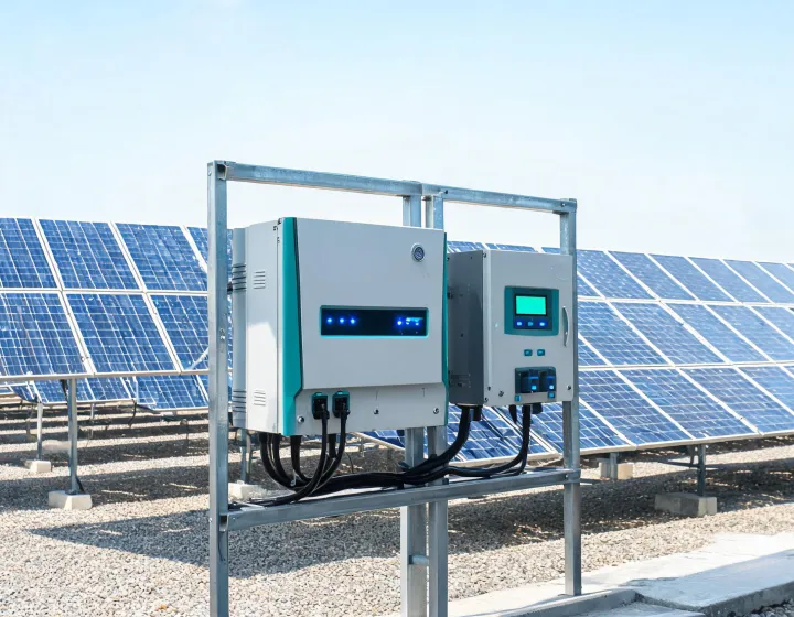 Solar inverter and monitoring equipment in a commercial energy setting